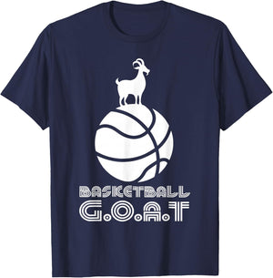 Funny Boys Basketball GOAT Kids Baller Youth Player Gift T-Shirt - T-Shirt | Navy