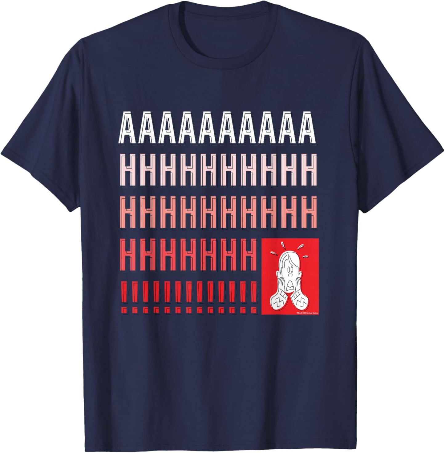 Home Alone Kevin McCallister “AAAAAHHHHHH!!!!!” Scream Funny T-Shirt - T-Shirt | Navy