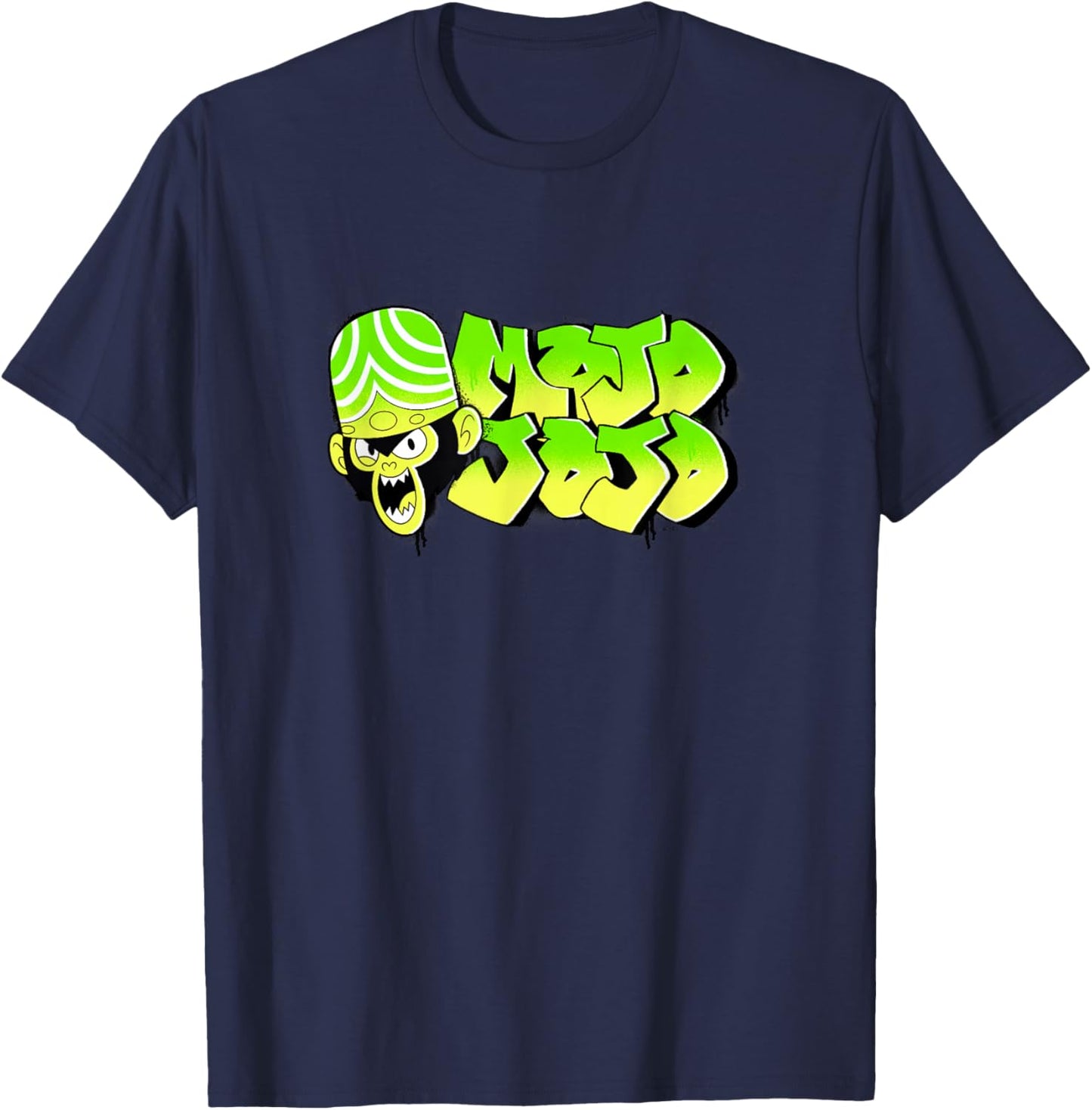 Power Puff Girls Mojo JoJo Street Art Evil Hood Graffiti T-Shirt - T-Shirt | Navy