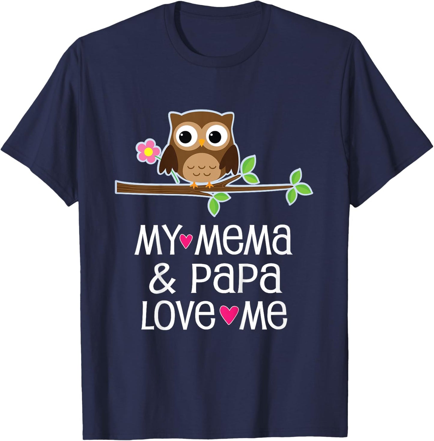 My Mema and Papa Love Me T-Shirt - T-Shirt | Navy