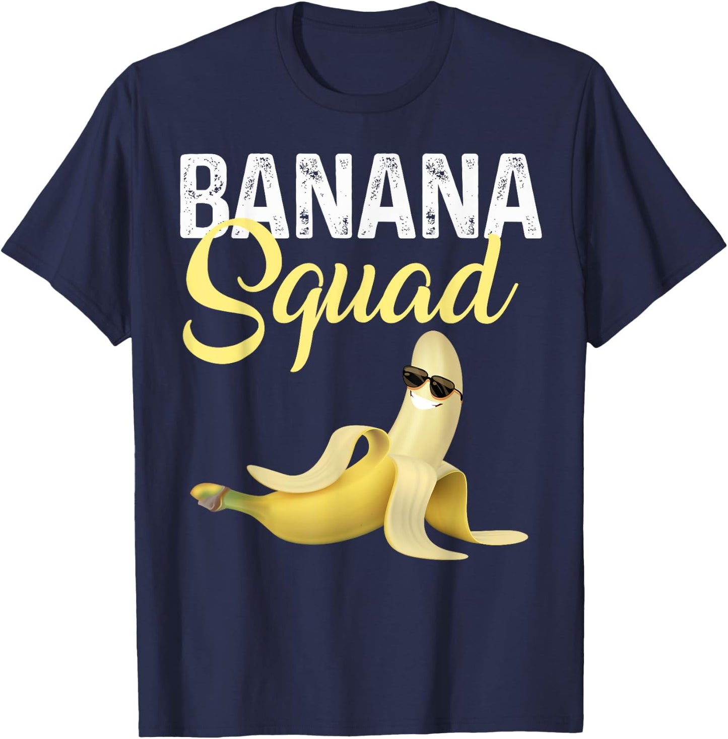Cool Banana Squad Halloween Costume Banana Sunglusses Team T-Shirt - T-Shirt | Navy