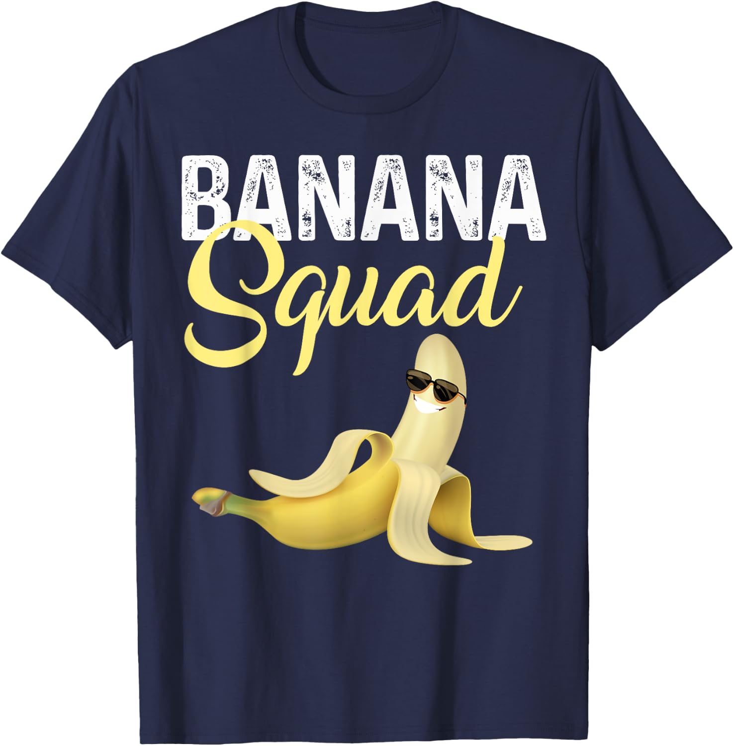 Cool Banana Squad Halloween Costume Banana Sunglusses Team T-Shirt - T-Shirt | Navy