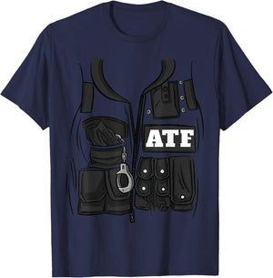 ATF Federal Agent Halloween Costume ATF T-Shirt - T-Shirt | Navy