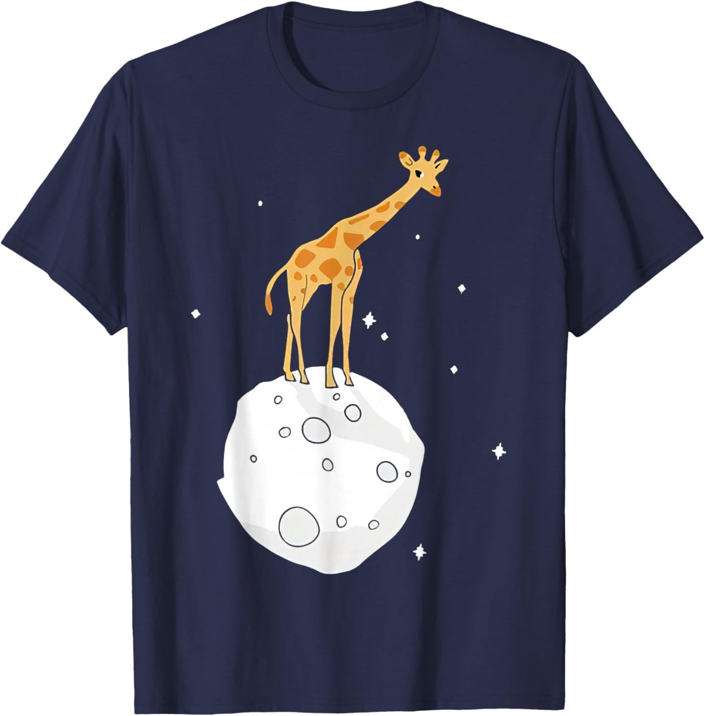 Let’s Game It Out Giraffe Moon T-Shirt - T-Shirt | Navy