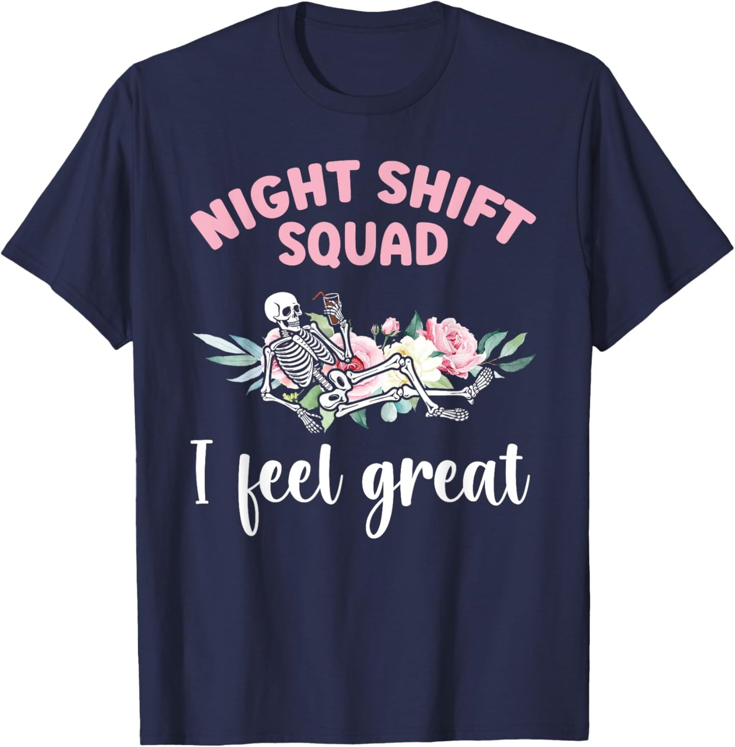 Night Shift Squad Night Shift Worker Overnight Work Shift T-Shirt - T-Shirt | Navy