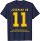 Jeremiah 29:11 Bible Verse Team Sports Jersey Christian T-Shirt - T-Shirt | Navy