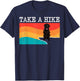 Funny Take A Hike Flat-Coated Retriever Graphic Hiking T-Shirt - T-Shirt | Navy