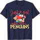 Just a Girl Who Loves Penguins - Penguin Lover Bird Watcher T-Shirt - T-Shirt | Navy