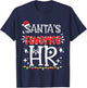 Santa's Favorite HR - Funny HR Christmas Human Resource T-Shirt - T-Shirt | Navy