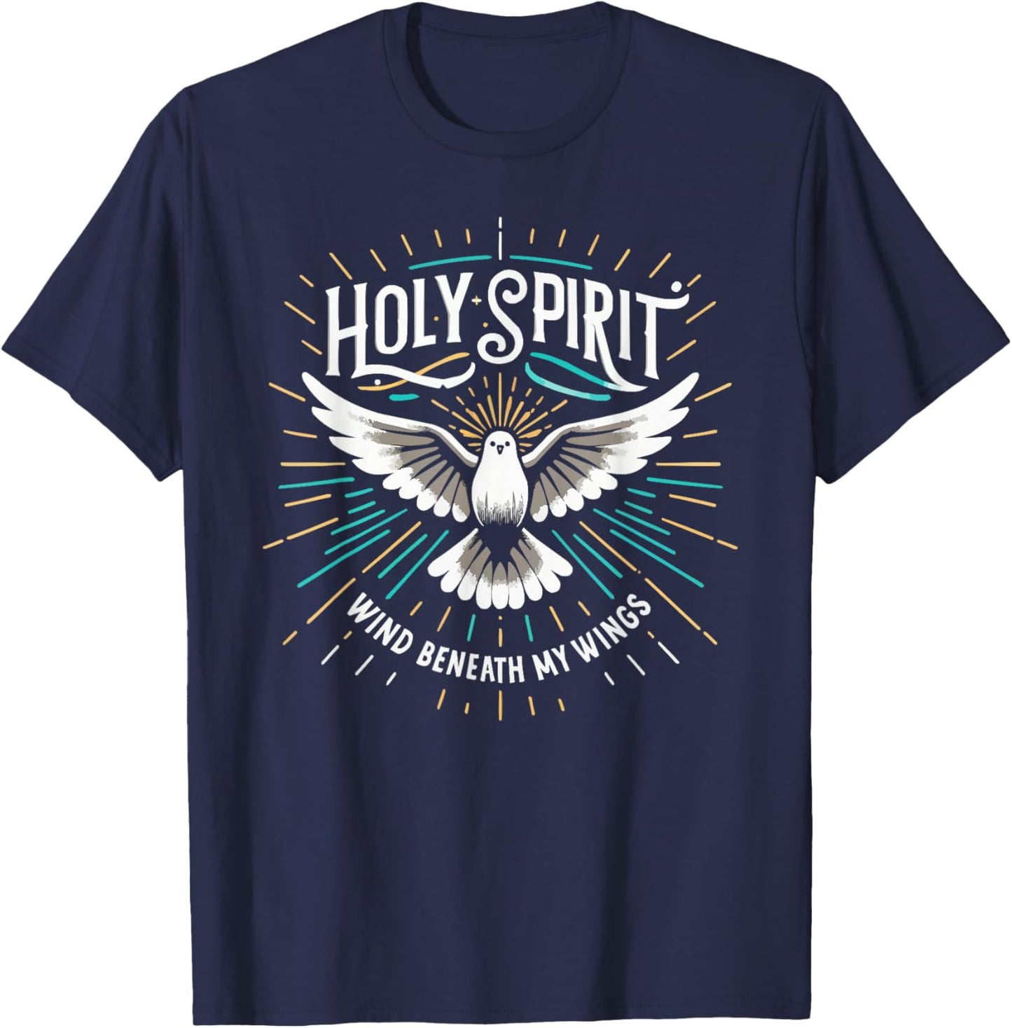 Holy Spirit I Love Jesus Christ Catholic Christian Faith T-Shirt - T-Shirt | Navy