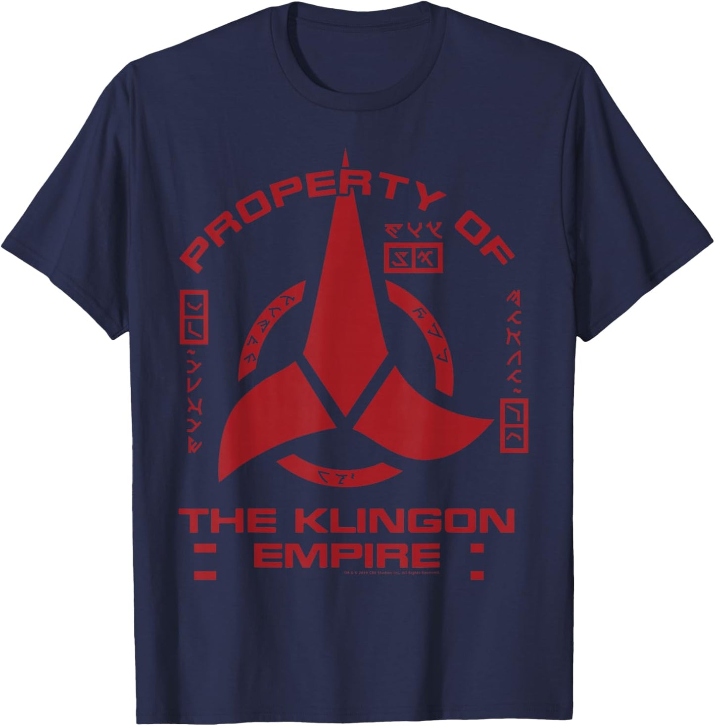 Star Trek: Discovery Property Of The Klingon Empire Red Logo T-Shirt - T-Shirt | Navy