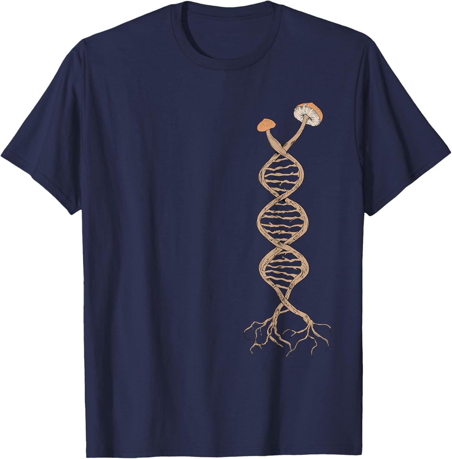 Pick Mushrooms is in my DNA | Shroom Mycology Fungi Foraging T-Shirt - T-Shirt | Navy