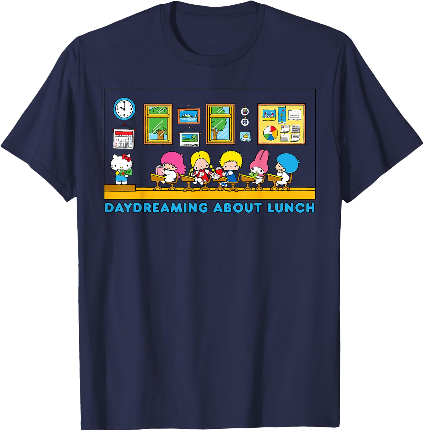 Sanrio Hello Kitty and Friends Daydreaming about Lunch Class T-Shirt - T-Shirt | Navy