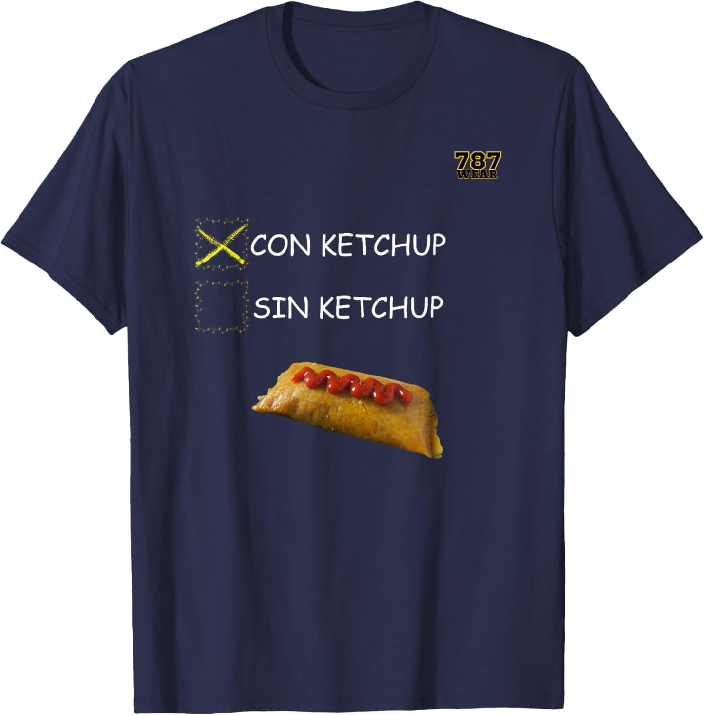 Pasteles Con Ketchup T-Shirt - T-Shirt | Navy