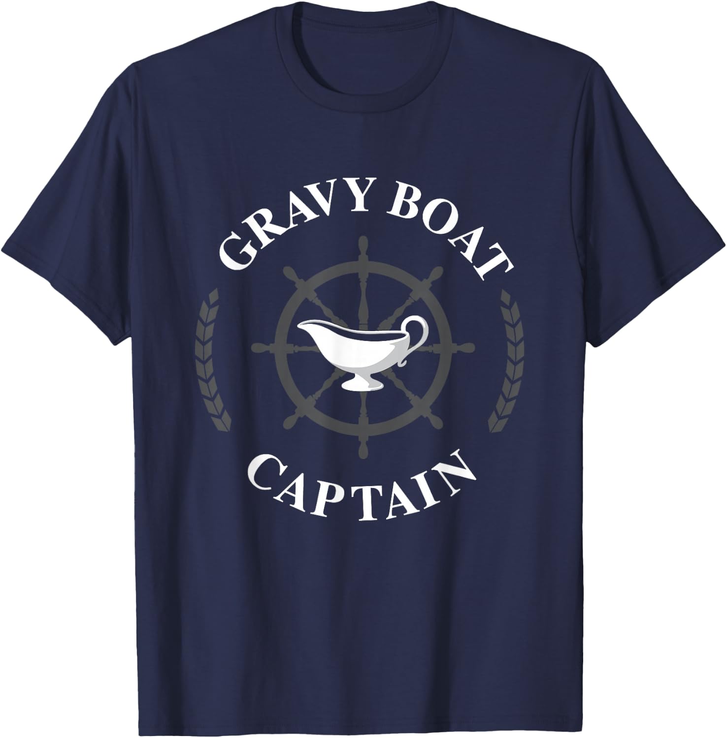 Gravy Boat Captain Funny Thanksgiving Gravy T-Shirt - T-Shirt | Navy