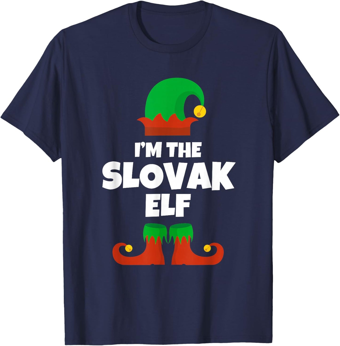 I'm The Slovak Elf Family Pajama Christmas Funny Slovakia T-Shirt - T-Shirt | Navy