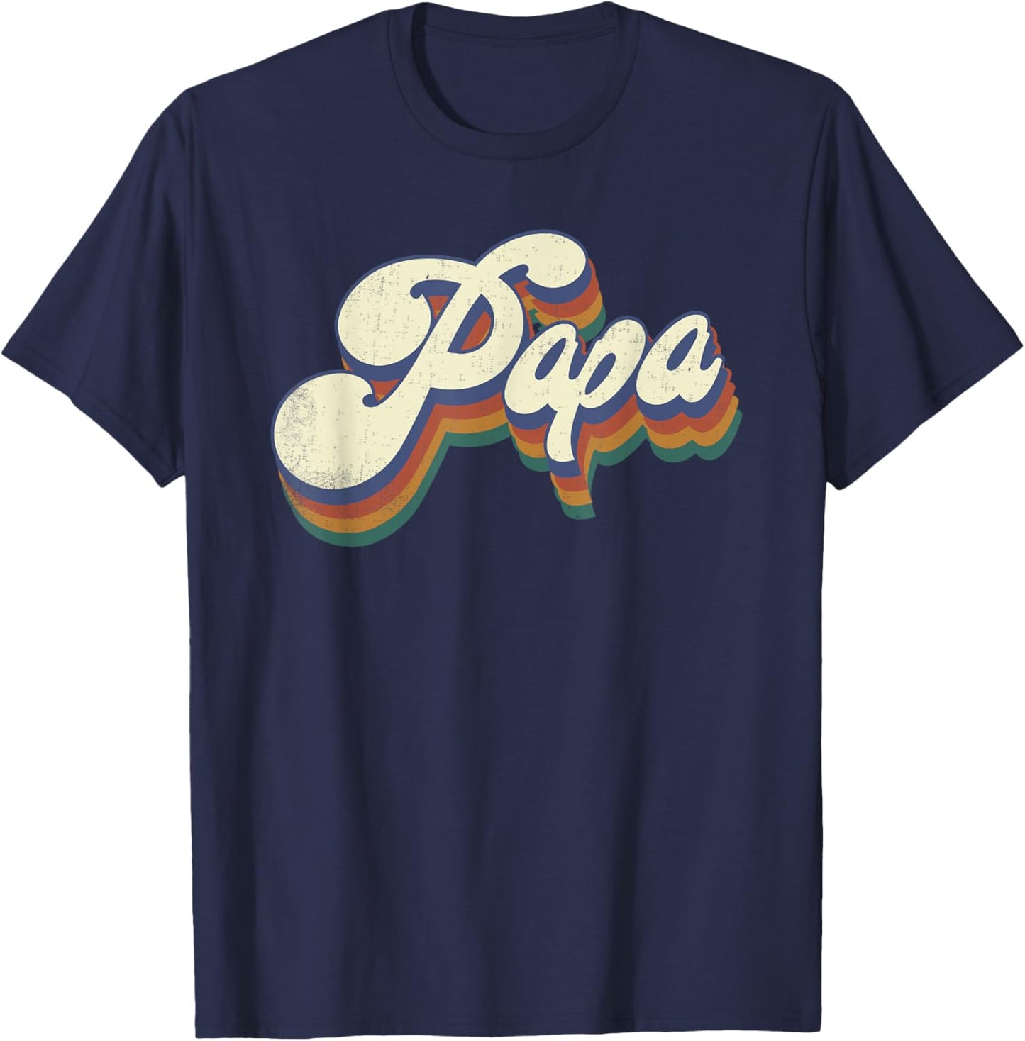 Papa Gifts Retro Vintage Father's Day Papa T-Shirt - T-Shirt | Navy