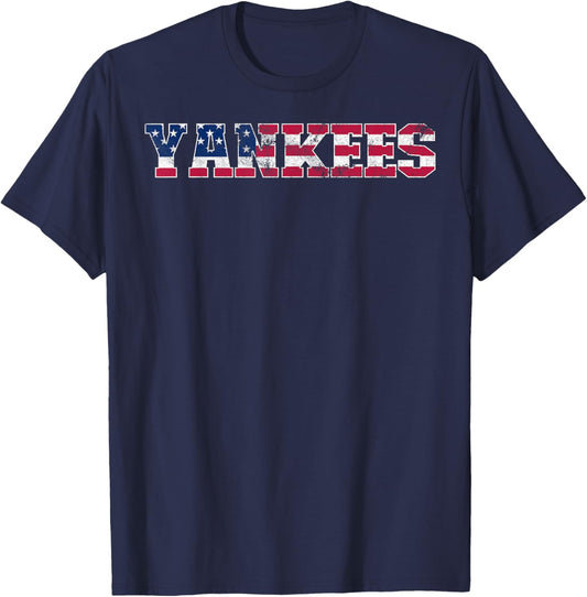 Yankees Name Vintage Lover Men Women Boy T-Shirt - T-Shirt | Navy