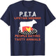 Funny P.E.T.A People Eating Tasty Animals BBQ Lover Design T-Shirt - T-Shirt | Navy