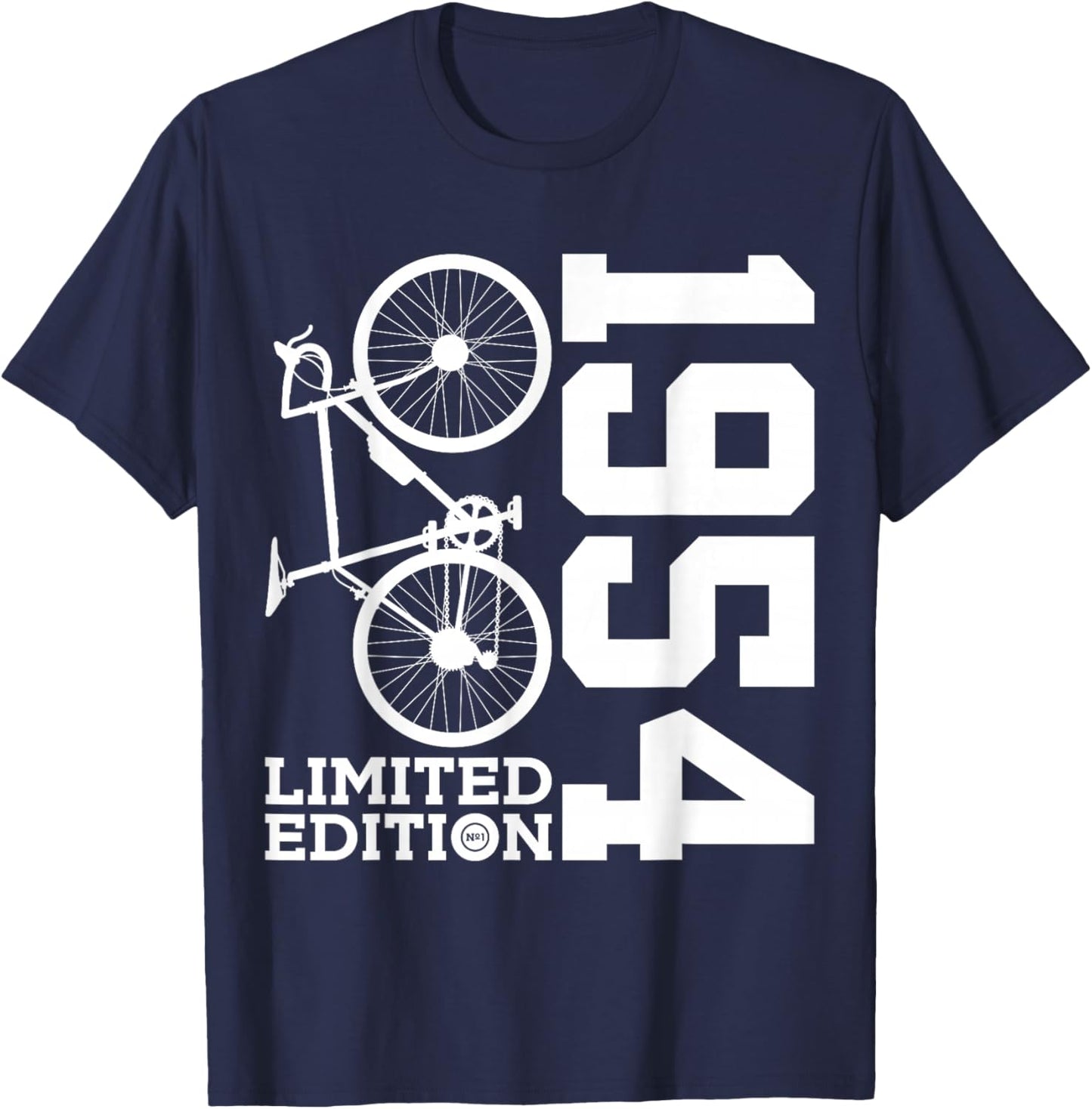 Cyclist 1954 Bike 72nd Birthday Racing Bike T-Shirt - T-Shirt | Navy