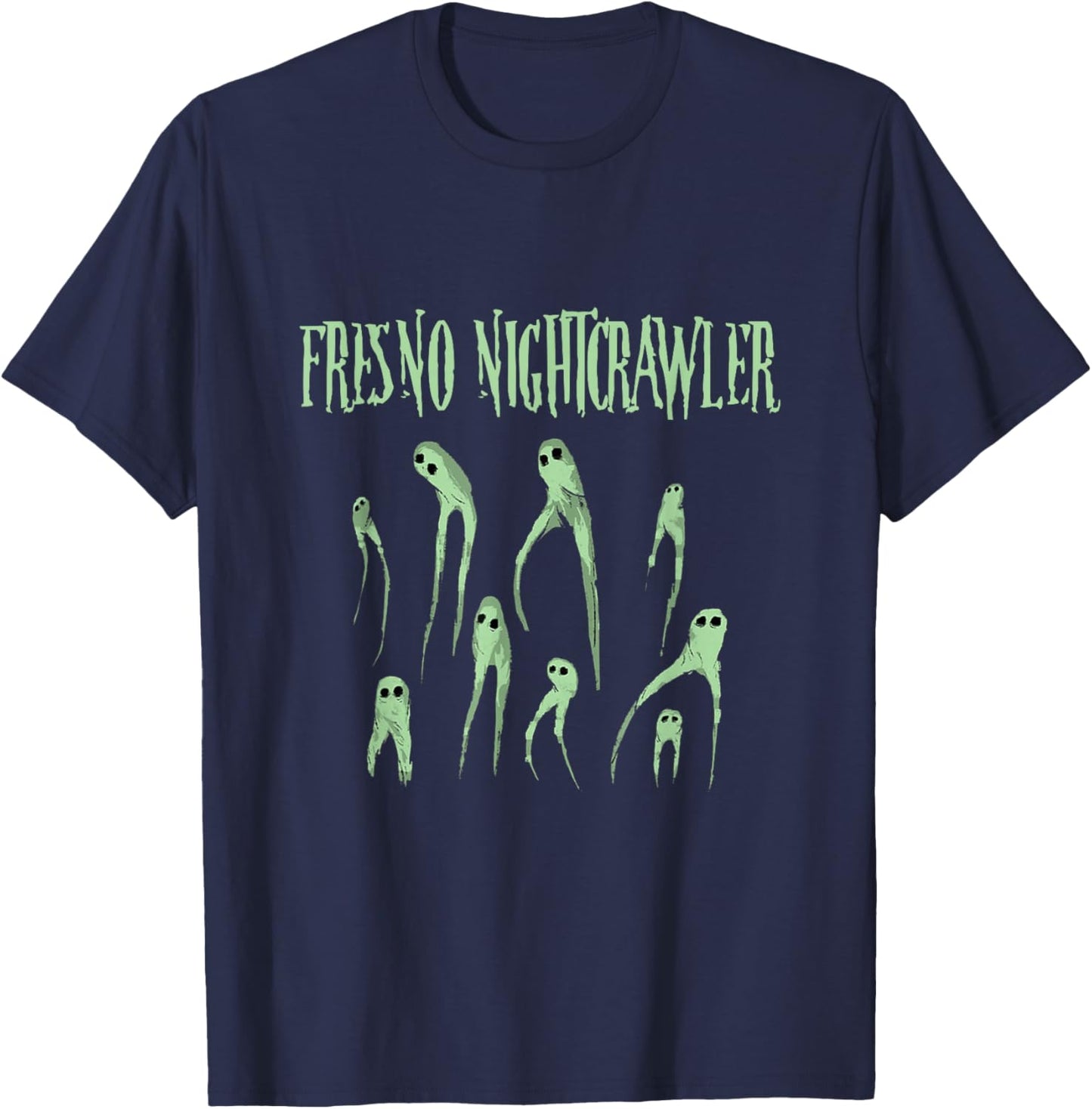 Fresno Nightcrawlers California Cryptid Paranormal Halloween T-Shirt - T-Shirt | Navy