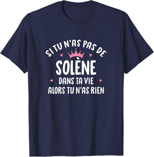 Woman Girlfriend Humour Personalized Gift Name Solène , Black, Female X-Small