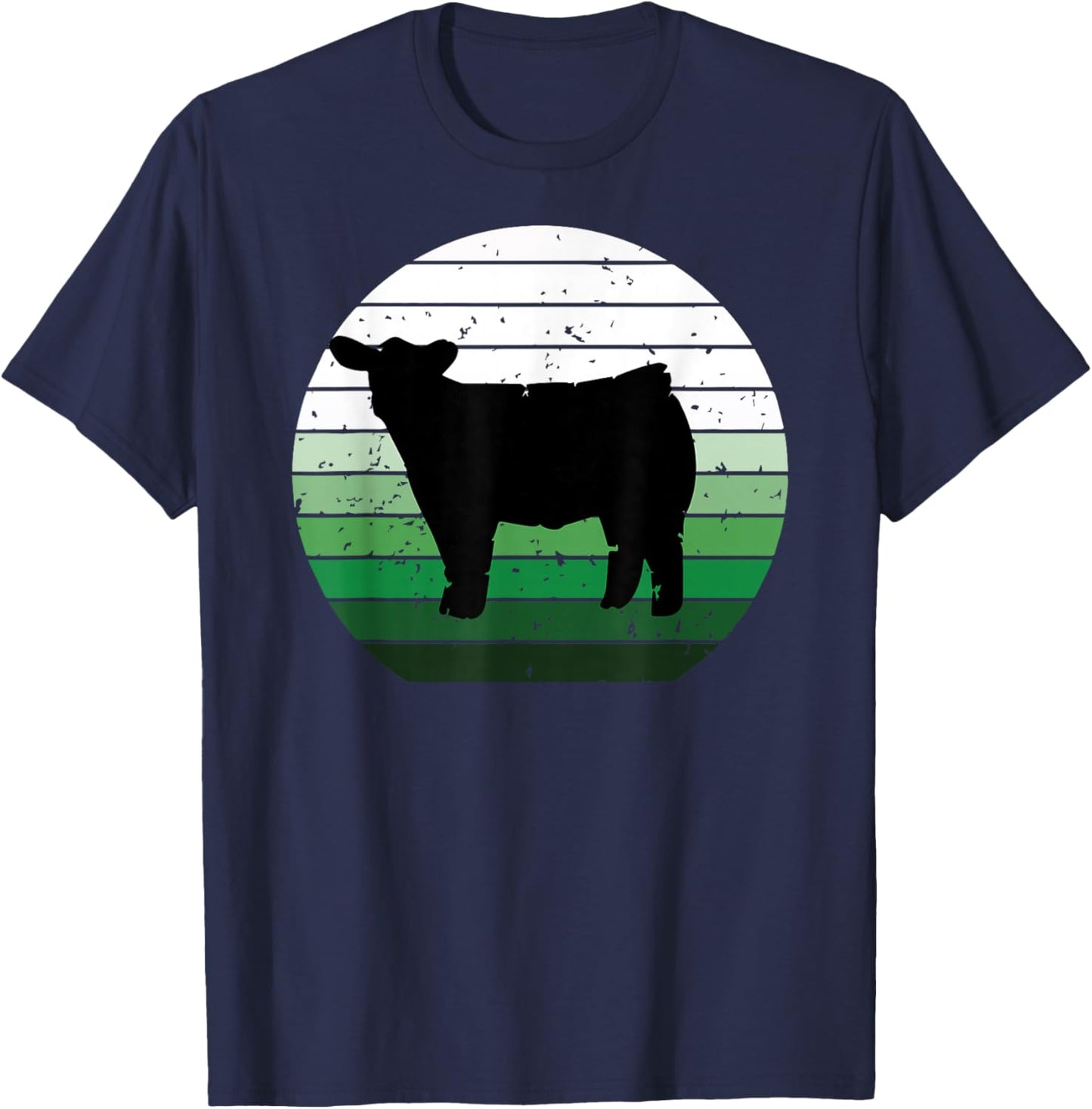 cow show, Show Steer T-Shirt - T-Shirt | Navy