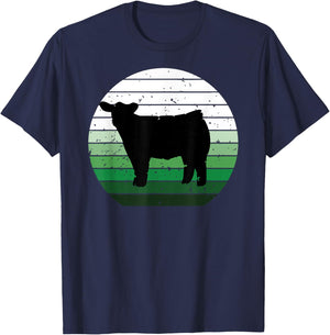 cow show, Show Steer T-Shirt - T-Shirt | Navy