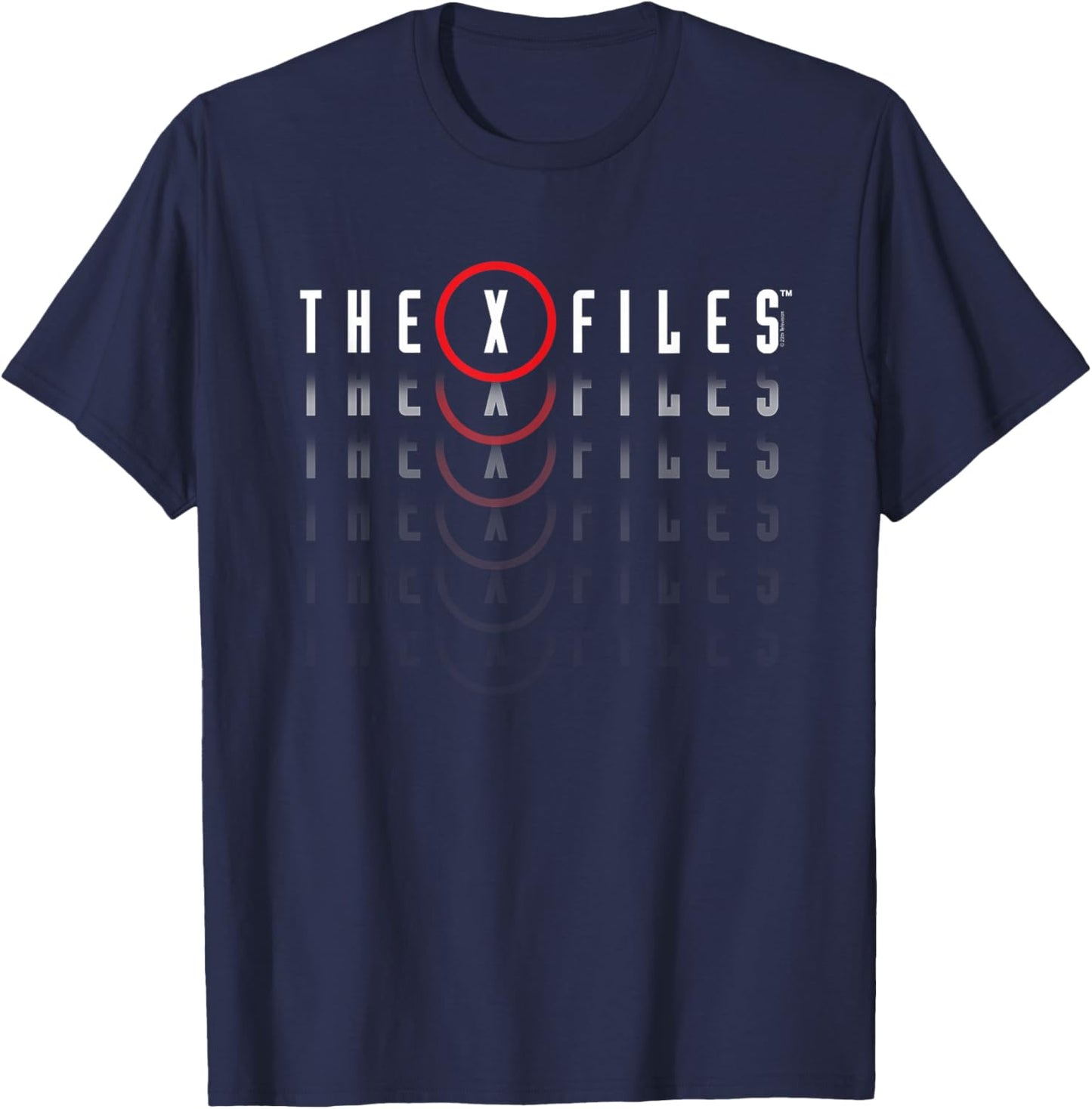 X-Files Sich Wiederholendes Logo T-Shirt - T-Shirt | Navy