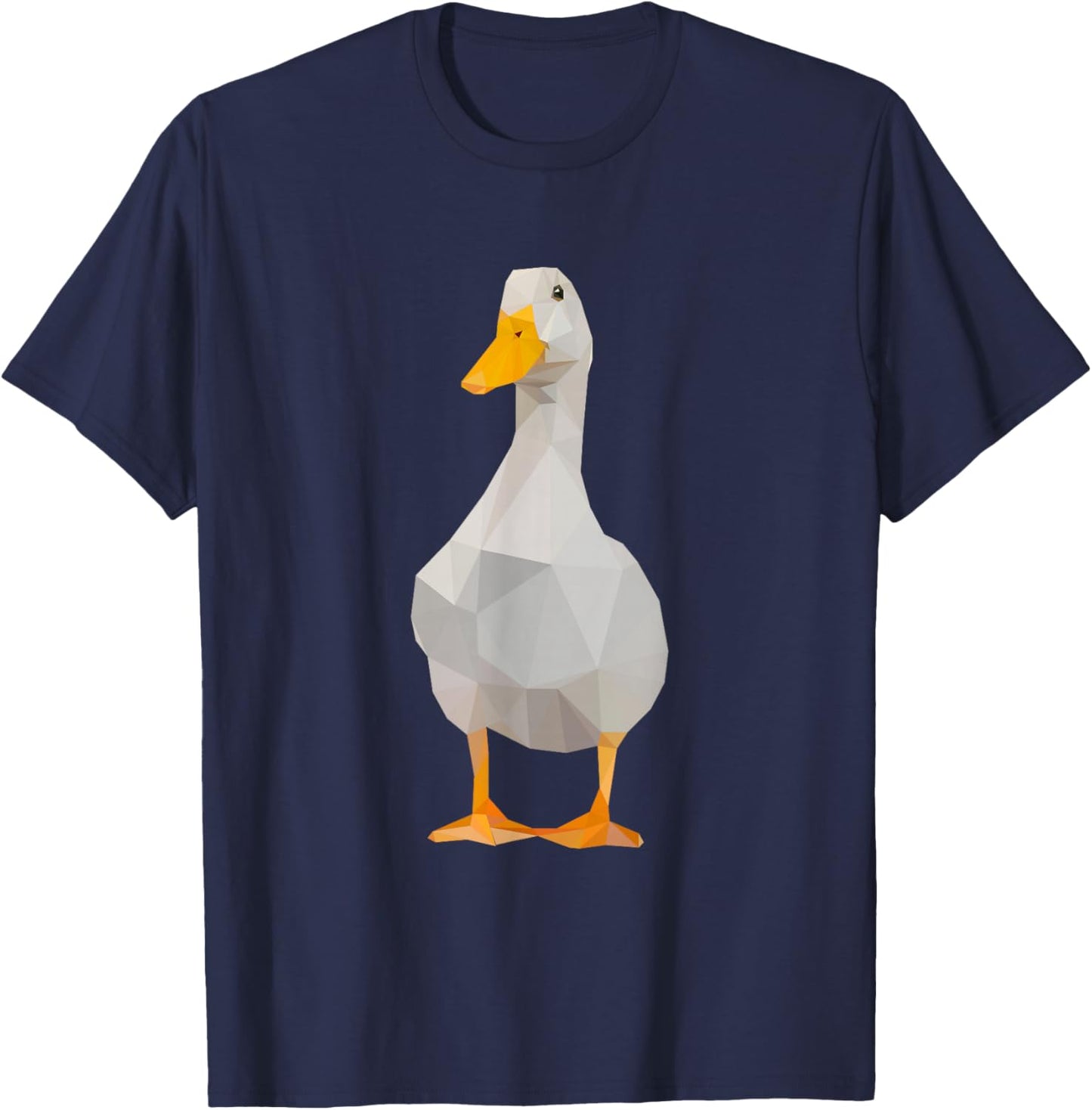 Cute Polygonal Duck Lover Farm Duck T-Shirt - T-Shirt | Navy