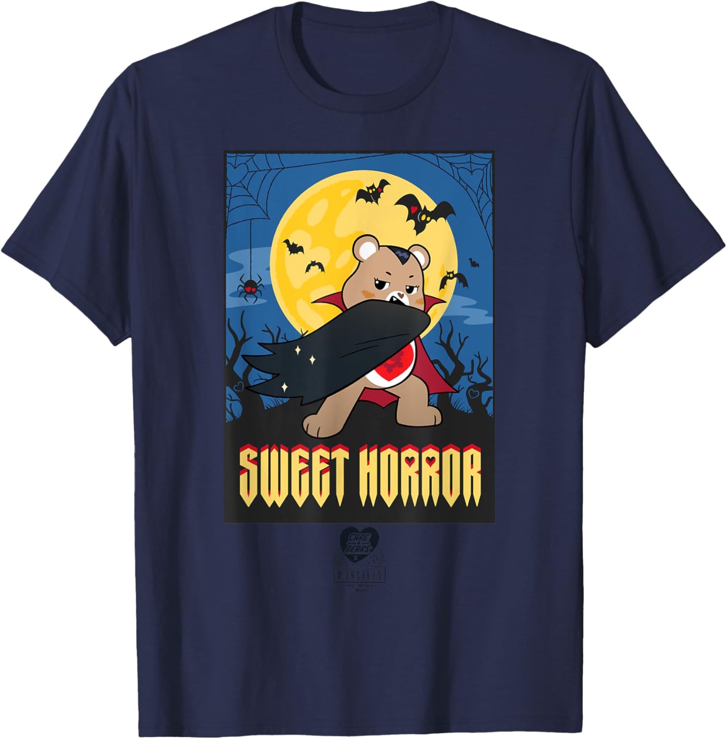Care Bears x Universal Monsters Sweet Horror Dracula T-Shirt - T-Shirt | Navy