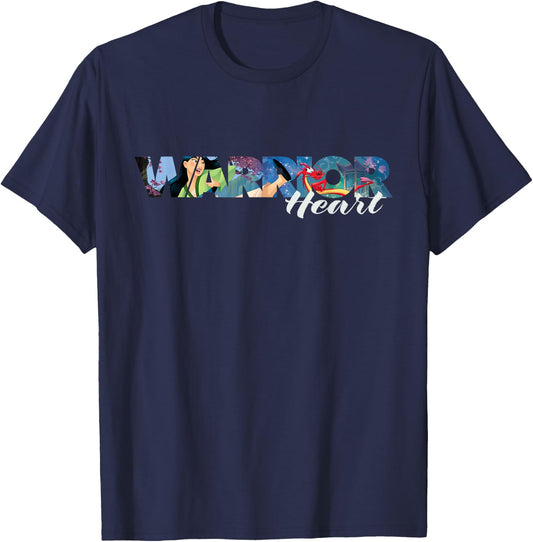 Disney Princess Mulan and Mushu Warrior Heart T-Shirt - T-Shirt | Navy