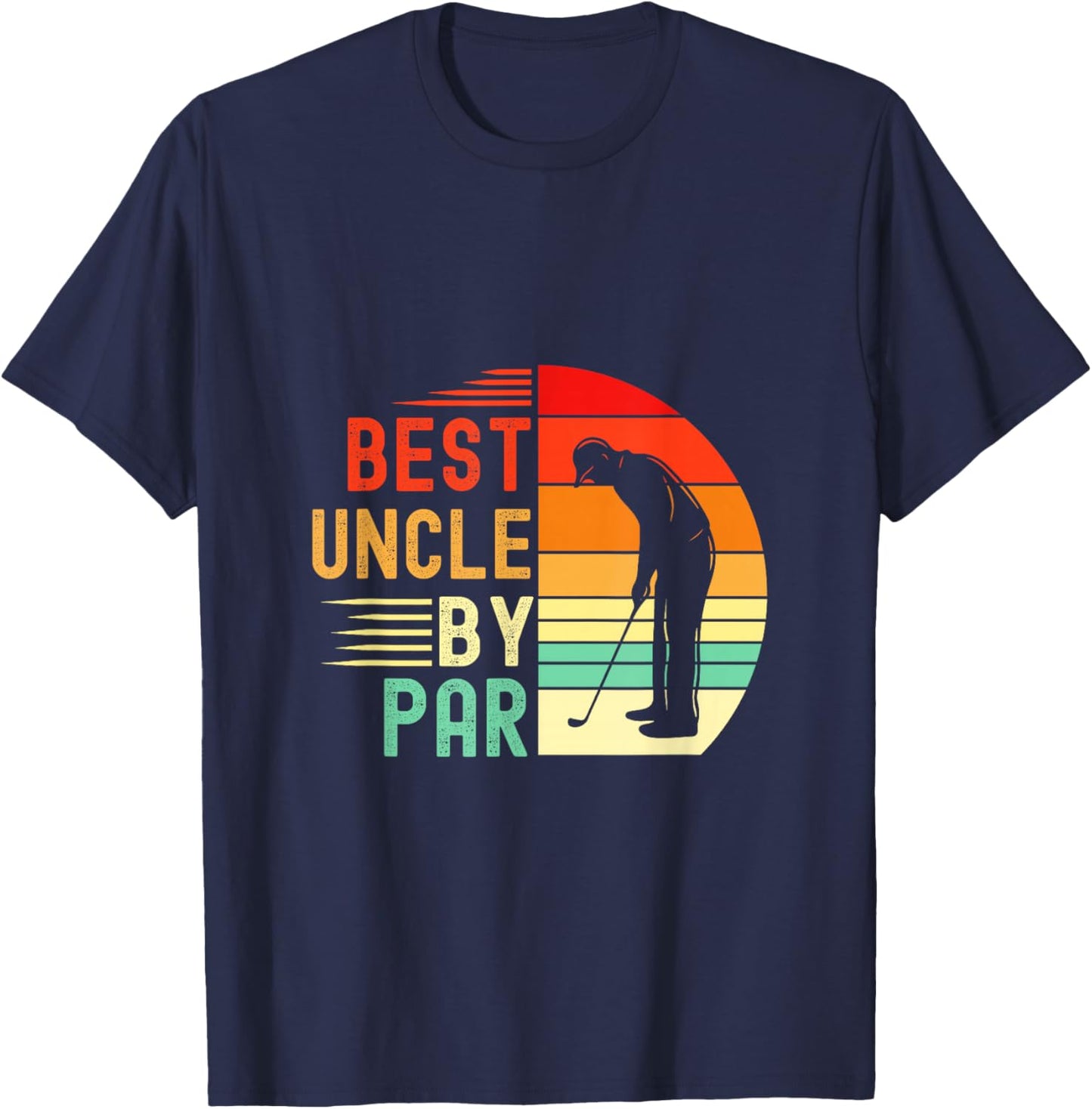 Best Uncle By Par Golfing Uncle Golf T-Shirt - T-Shirt | Navy