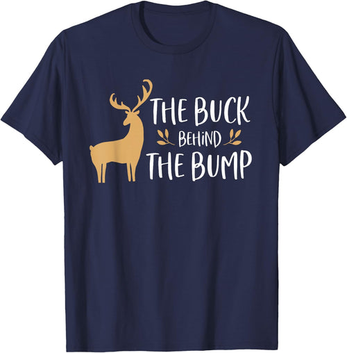 Christmas Pregnancy Announcement Shirt Men Buck Behind Bump