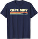 Cape May New Jersey Vintage Shark Souvenir T-Shirt - T-Shirt | Navy