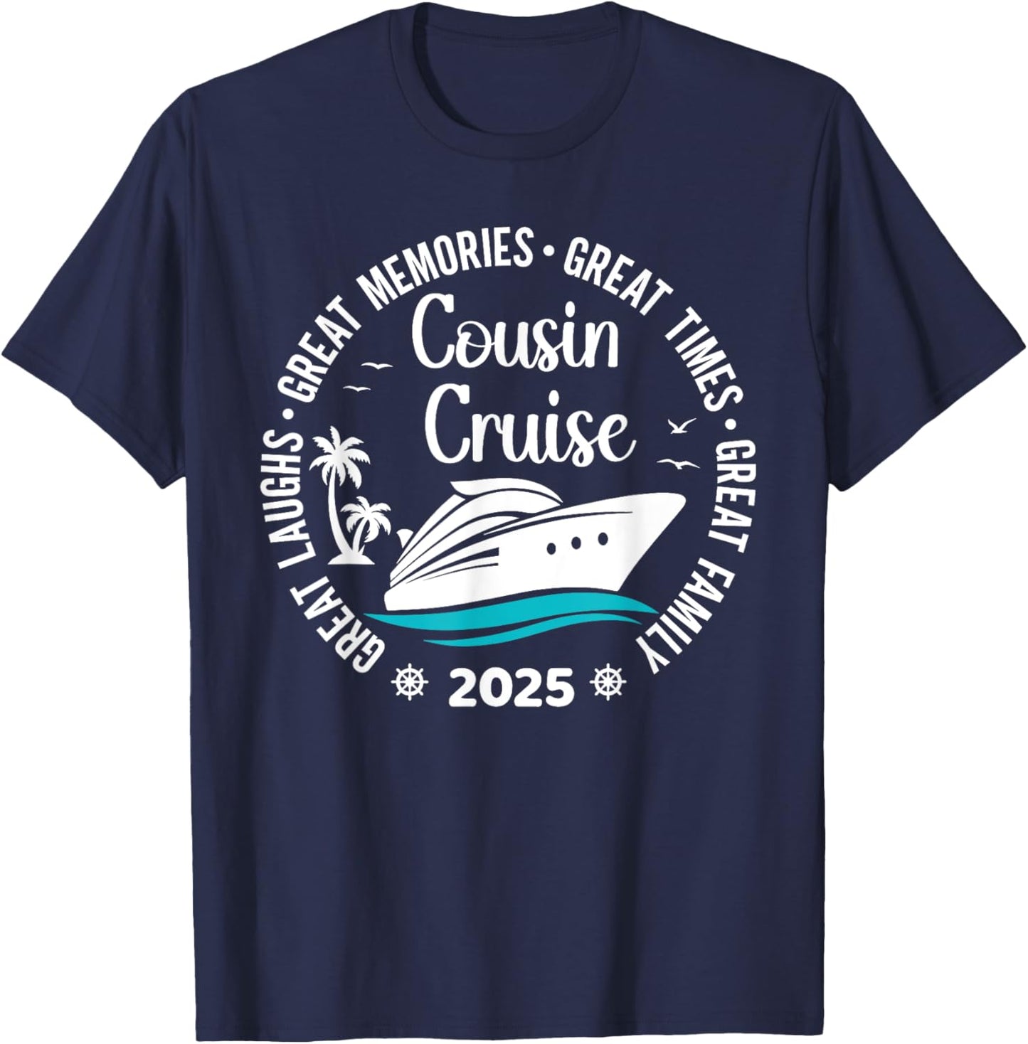 Cousin Cruise Trip 2025 Vacation Matching Family Group T-Shirt - T-Shirt | Navy
