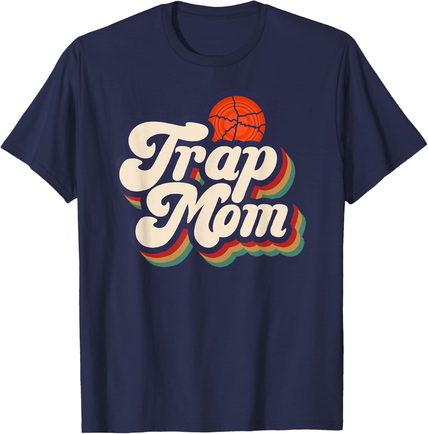 Trap Mom Retro Trap Shooting Mom Trap Shooting Mama T-Shirt - T-Shirt | Navy