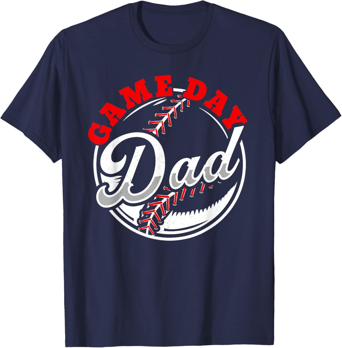 Game Day Dad Proud Baseball Parent Summer Sports League Women T-Shirt - T-Shirt | Navy