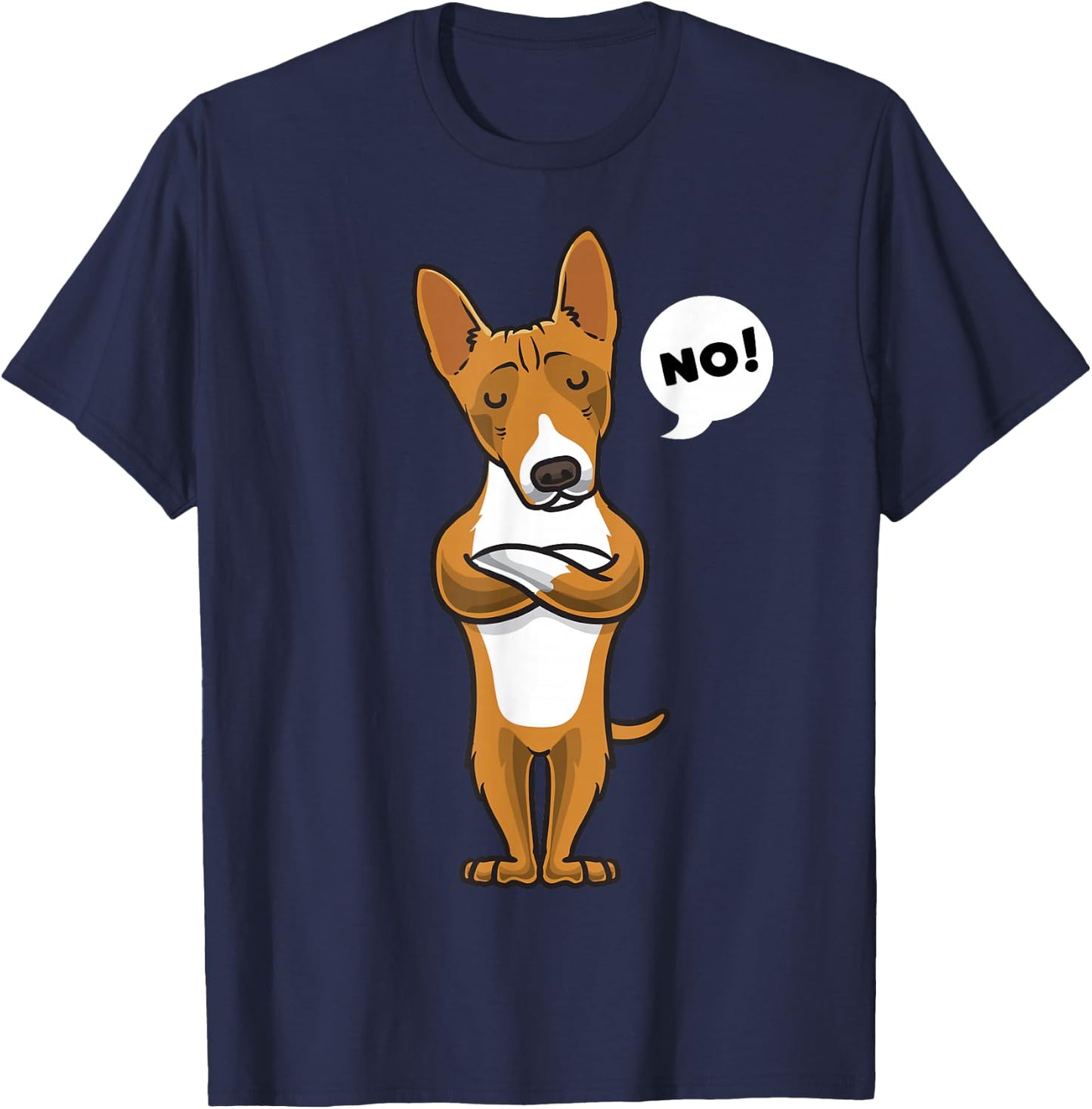 Stubborn Basenji Dog Owner T-Shirt - T-Shirt | Navy