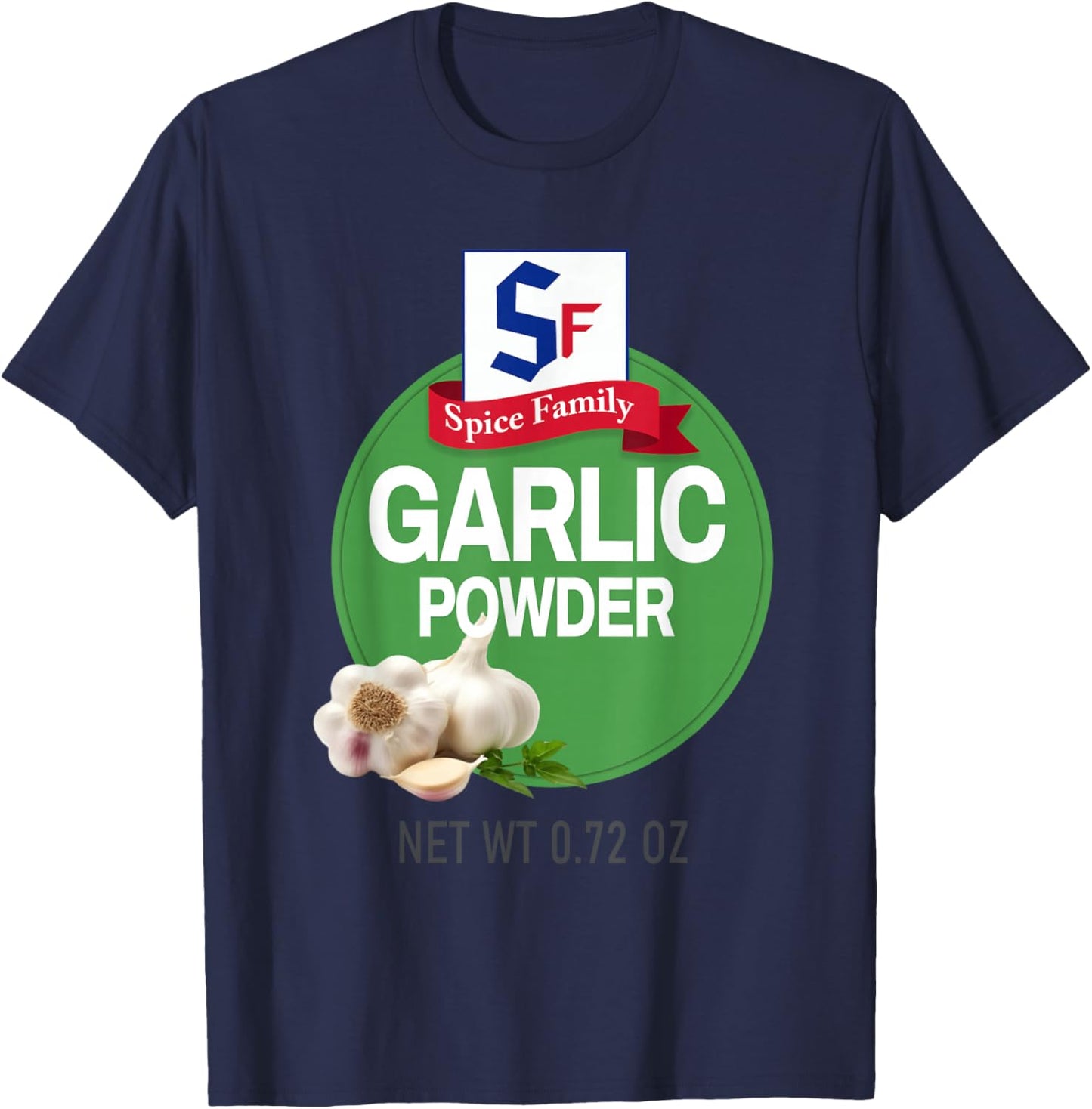 Garlic Powder Halloween Spice Costume Group Matching T-Shirt - T-Shirt | Navy