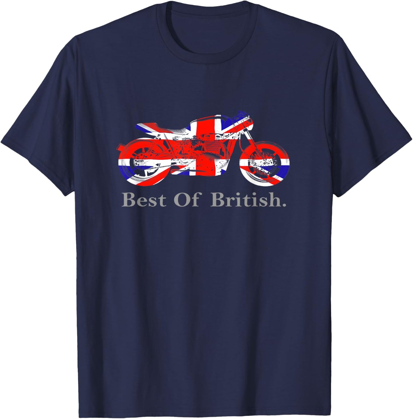 Best Of British Classic Motorcycle Design T-Shirt - T-Shirt | Navy