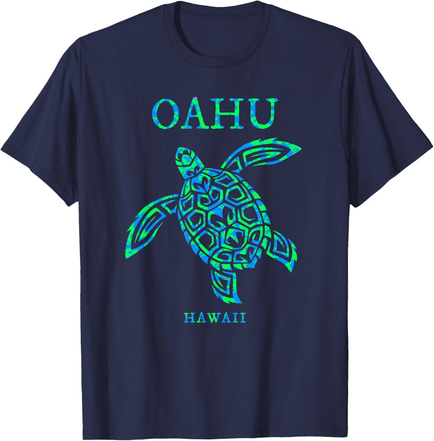 Oahu Hawaii Sea Turtle Vacation Souvenir Boys Girls Toddler T-Shirt - T-Shirt | Navy
