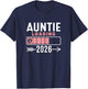 Auntie Loading 2026, Promoted To Auntie 2026 Announcement T-Shirt - T-Shirt | Navy