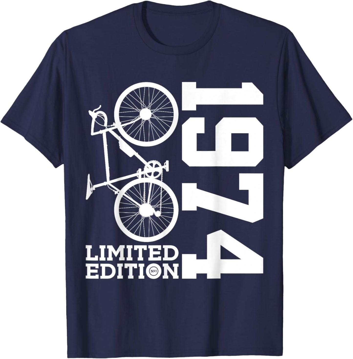 Cyclist 1974 Bike 52nd Birthday Racing Bike T-Shirt - T-Shirt | Navy