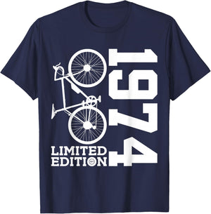 Cyclist 1974 Bike 52nd Birthday Racing Bike T-Shirt - T-Shirt | Navy