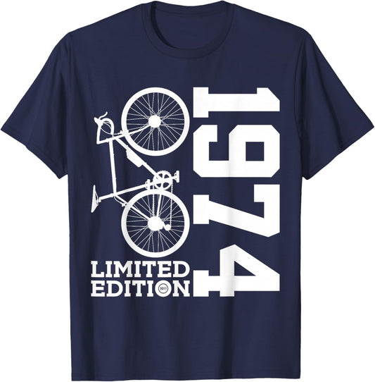 Cyclist 1974 Bike 52nd Birthday Racing Bike T-Shirt - T-Shirt | Navy