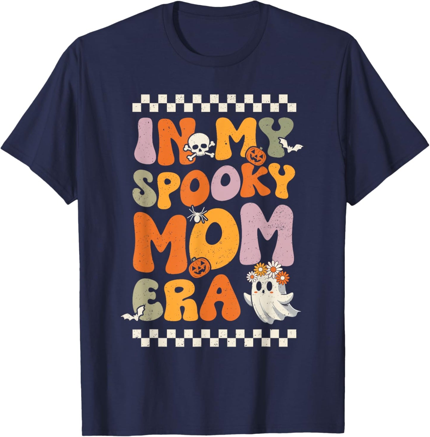 In My Spooky Mom Era Funny Ghost Halloween Mother's Day T-Shirt - T-Shirt | Navy