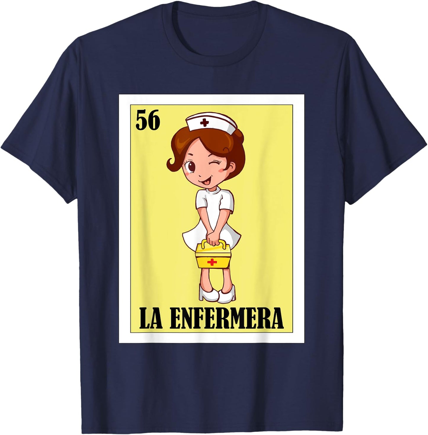 Mexican Nurse Hero Design - La Enfermera T-Shirt - T-Shirt | Navy