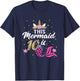 Kids 10th Birthday Girl Unicorn Shirt Mermaid Tail 10 Years Old T-Shirt - T-Shirt | Navy