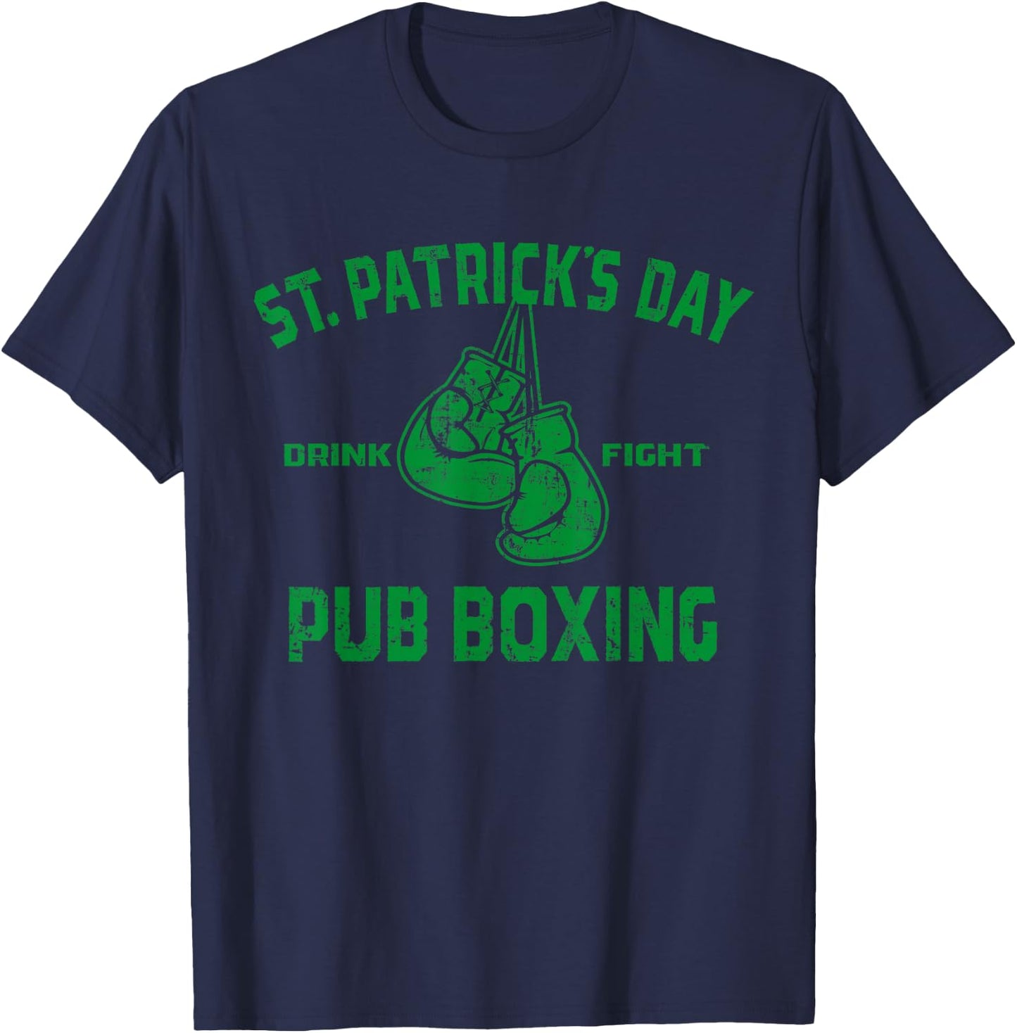 St. Patrick's Day Pub Boxing - Irish Drink Fight T-Shirt - T-Shirt | Navy
